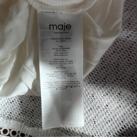 MAJE Rossignol white Fit-and-Flare Mini Dress size 1 or Small - Picture 13 of 16